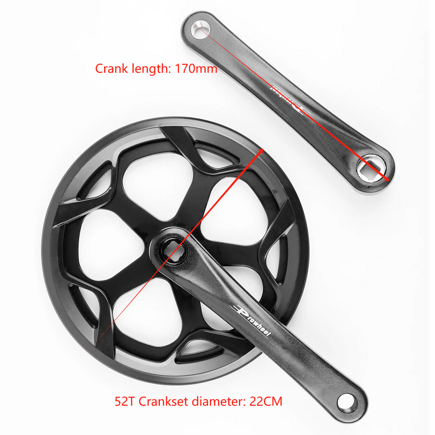 52T CRANKSET/CRANK ARM FOR E·BYCCO E-BIKE EB7PRO/GT2.0