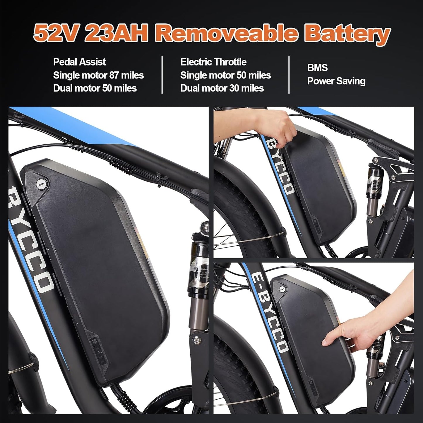52V Electric Bike Battery for V7/G7/EB7PRO/EB10