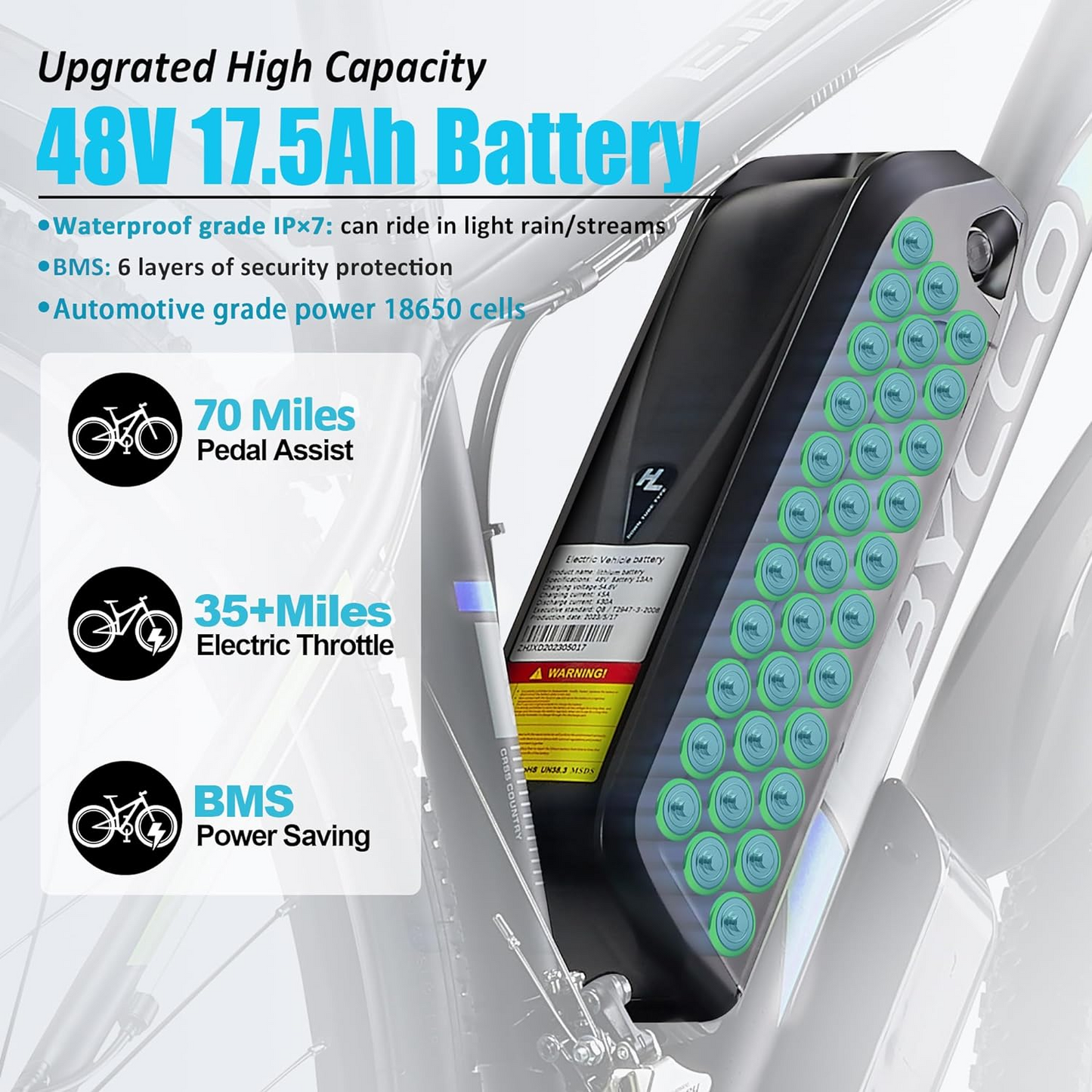48V Electric Bike Battery for E8/E9/EB7/EB9