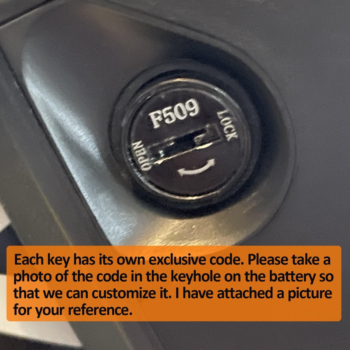 Electric Bicycle Battery Keys